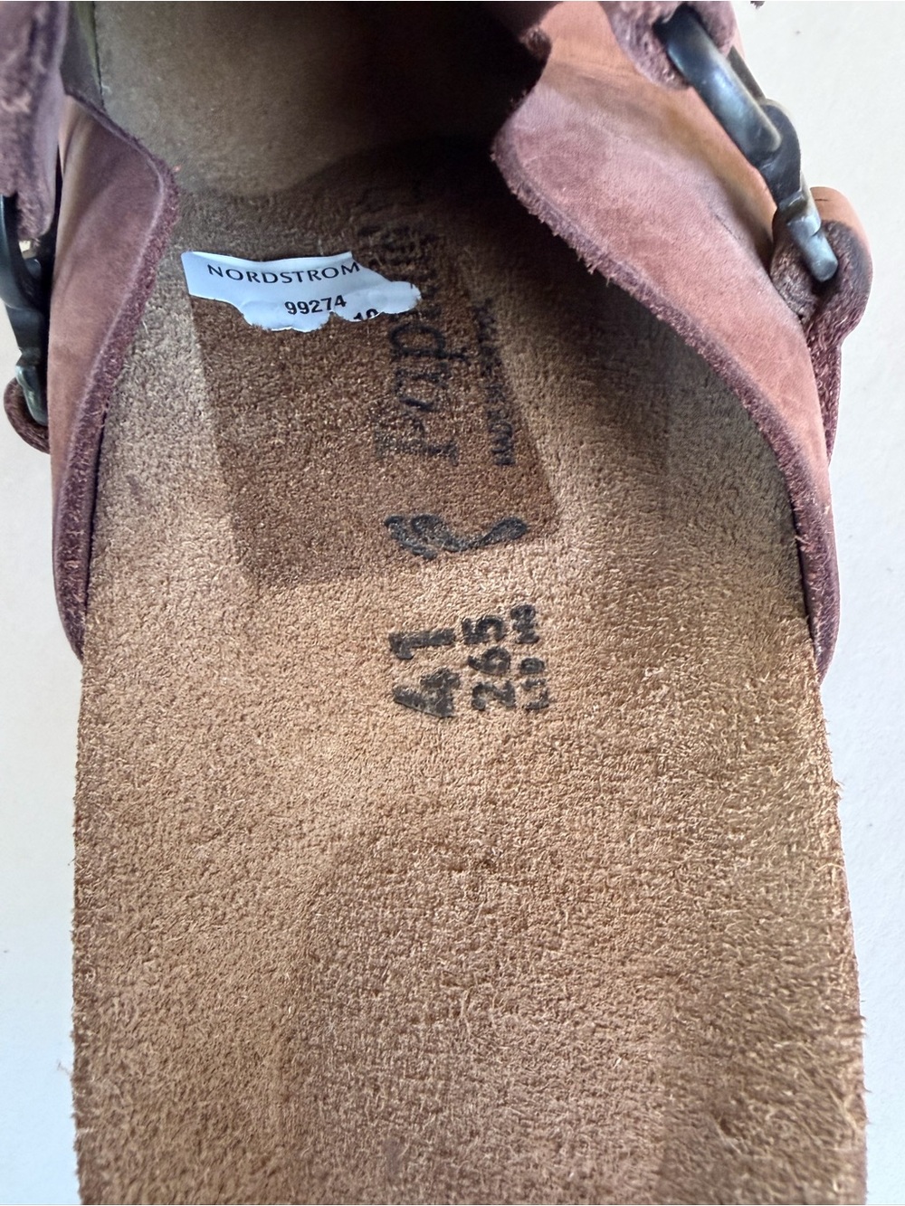 Papillio Dana Birkenstock Wedge Clogs Mauve Brown Nubuck EU 41 US 10 NWOB - Picture 9 of 12